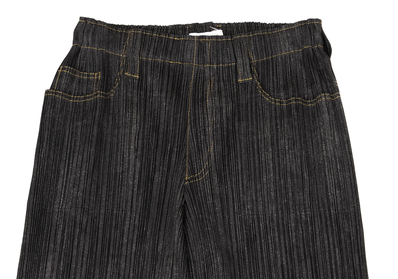 プリーツプリーズPLEATS PLEASE デニム転写プリントプリーツ