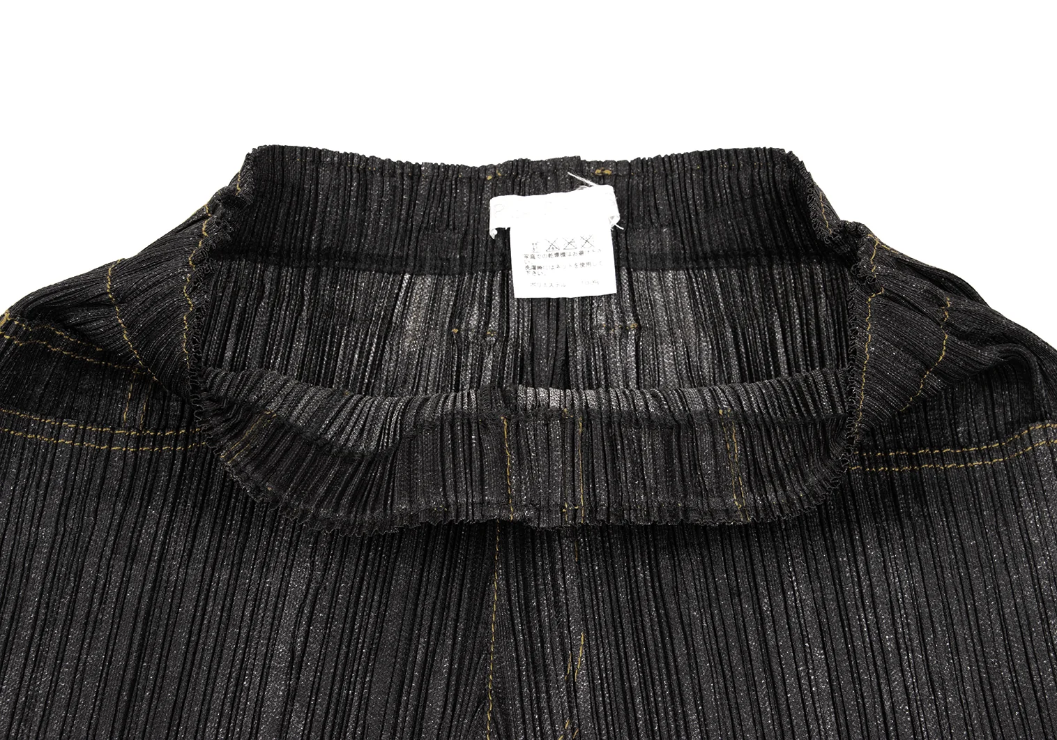 プリーツプリーズPLEATS PLEASE デニム転写プリントプリーツ