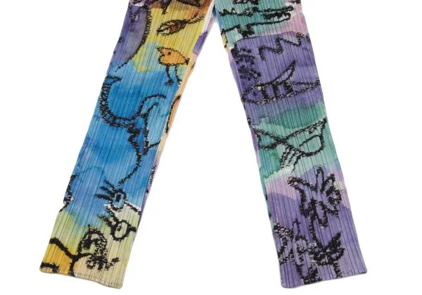 PLEATS PLEASE Graffiti Printed Pleats Pants K-154435_007
