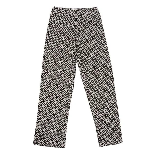 PLEATS PLEASE Geometric Print Pleated Pants Black,White 3 K-154437_001