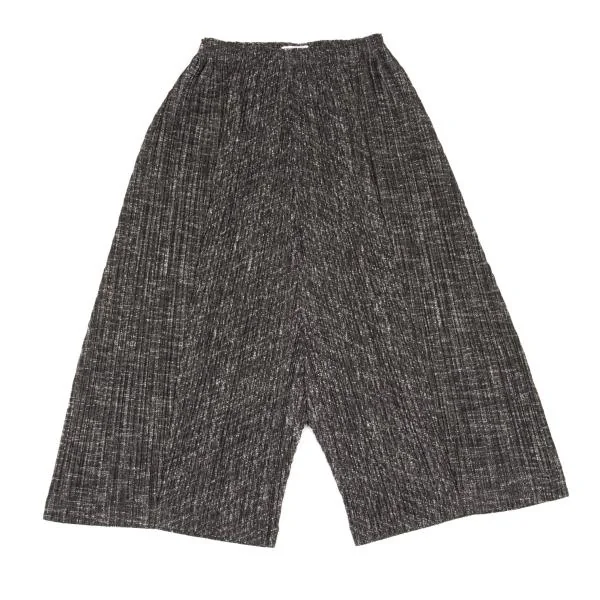 PLEATS PLEASE Fabric Print Pleated Dropped Crotch Pants Charcoal 3 K-154440_001