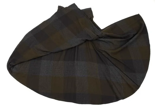 Yohji Yamamoto NOIR Block Check Switching Design Skirt K-154453_009