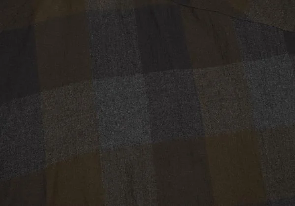 Yohji Yamamoto NOIR Block Check Switching Design Skirt K-154453_013