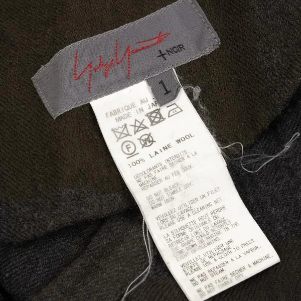 Yohji Yamamoto NOIR Block Check Switching Design Skirt K-154453_015