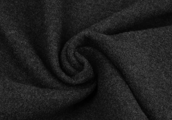 ヨウジヤマモト ノアールYohji Yamamoto NOIR フェルトウールピン留めスタンドカラージャケット チャコール3 K-154456_013