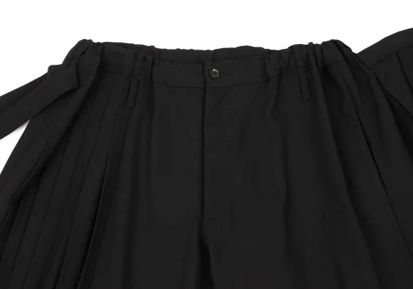 B Yohji Yamamoto Wool Pleated Wrap Pants K-154457_007