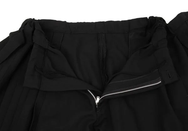 B Yohji Yamamoto Wool Pleated Wrap Pants K-154457_009