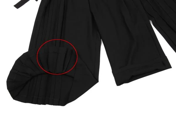 B Yohji Yamamoto Wool Pleated Wrap Pants K-154457_012