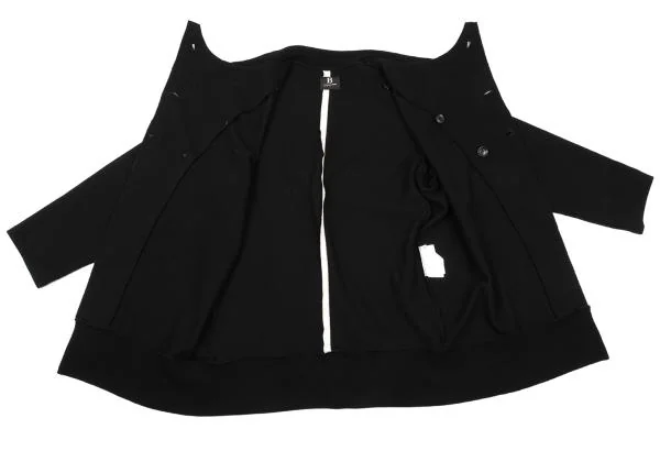 B Yohji Yamamoto Wool Blend Double Knit Jacket K-154458_010