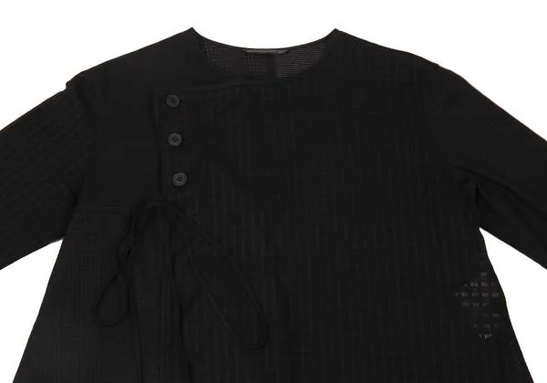 Yohji Yamamoto FEMME Cotton Switching Design Blouse K-154459_003