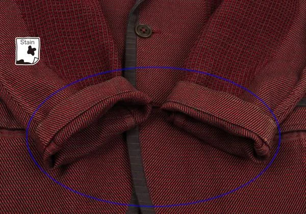イッセイミヤケ エーポックISSEY MIYAKE A-POC 染め刺し子織り切替デザインジャケット 赤3 K-154462_006