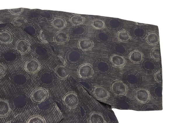 ISSEY MIYAKE MEN Striped Dot Print Short Sleeve Shirt K-154479_007