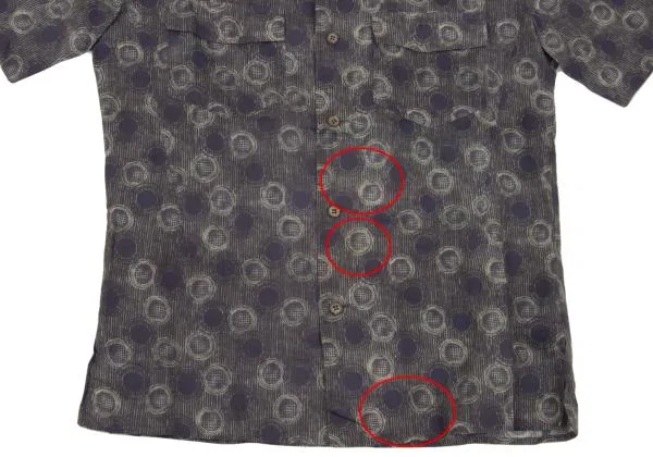 ISSEY MIYAKE MEN Striped Dot Print Short Sleeve Shirt K-154479_008