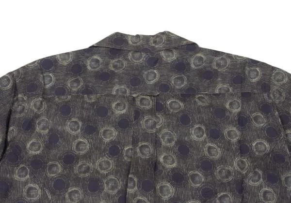 ISSEY MIYAKE MEN Striped Dot Print Short Sleeve Shirt K-154479_014