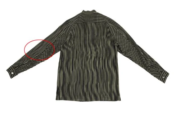 ISSEY MIYAKE MEN Pleated Stripe Band Collar Shirt K-154483_016