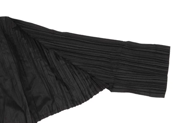 ISSEY MIYAKE Poly Silk Pleated V Back Top  K-154511_007