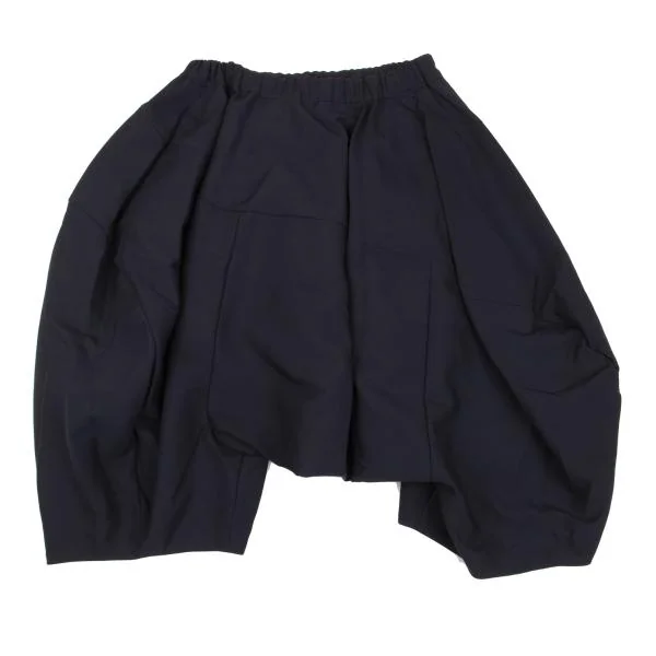 COMME des GARCONS Poly Panel Switching Dropped Crotch Pants Navy S K-154553_001