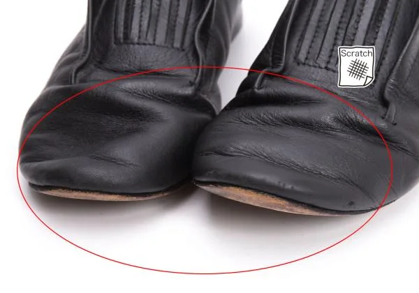 ヨウジヤマモト ファム×レペットYohji Yamamoto FEMME×repetto 国内169足限定 フロントゴアレザーシューズ 黒39 1/2(23.5cm位) K-154568_003