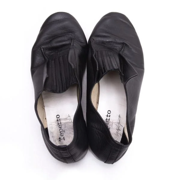 ヨウジヤマモト ファム×レペットYohji Yamamoto FEMME×repetto 国内169足限定 フロントゴアレザーシューズ 黒39 1/2(23.5cm位) K-154568_008