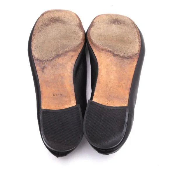 ヨウジヤマモト ファム×レペットYohji Yamamoto FEMME×repetto 国内169足限定 フロントゴアレザーシューズ 黒39 1/2(23.5cm位) K-154568_012