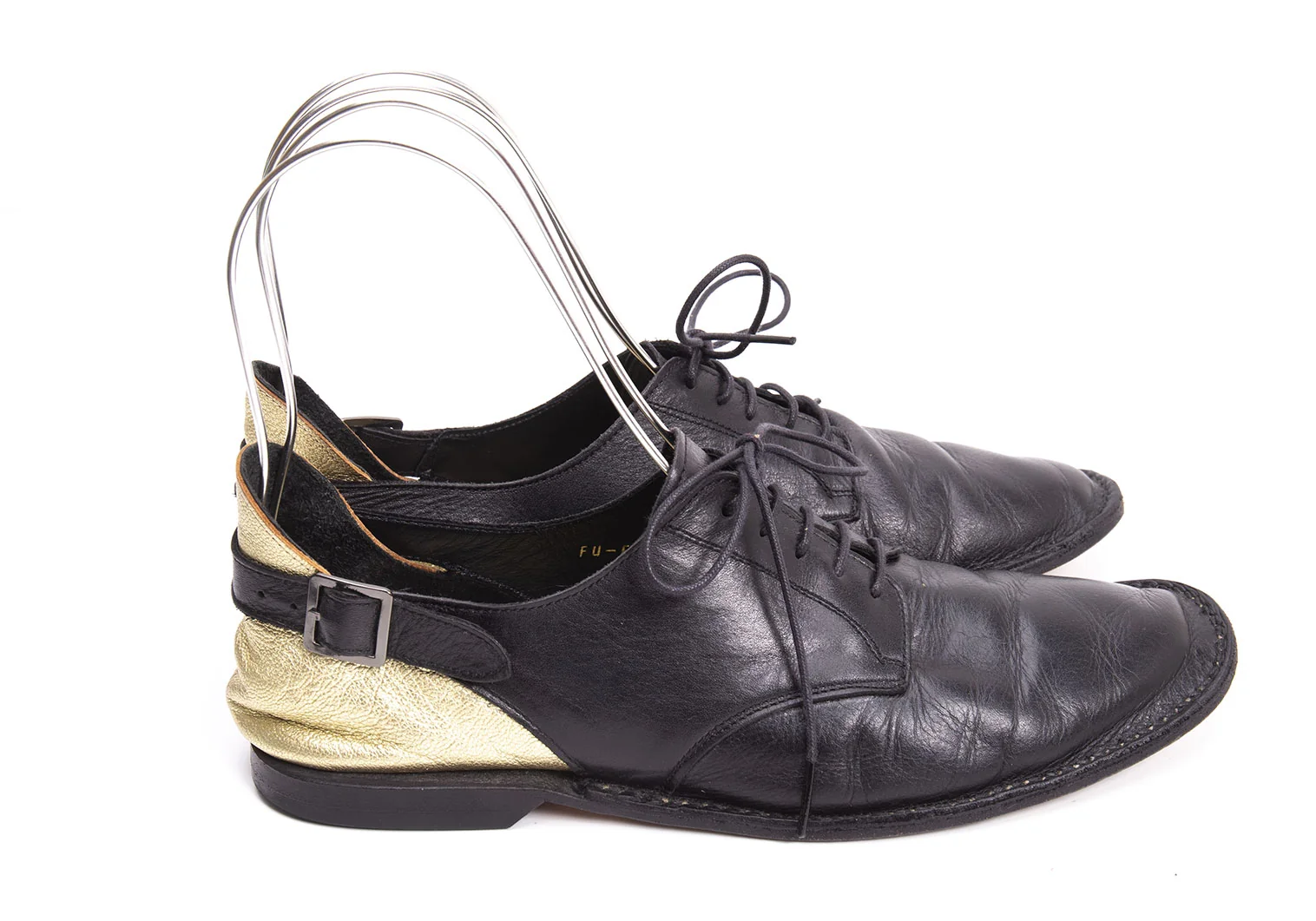 ［未使用品］y's ヨウジヤマモト　フラットシューズ　レディースS SOOMTH LEATHER PLATFORM SLIP-ONS(22.5 Black): Y's｜THE SHOP