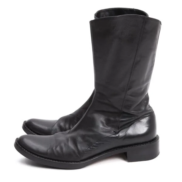 Yohji Yamamoto FEMME Leather Switching Boots K-154574_004