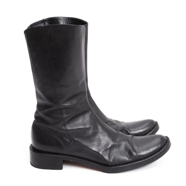 Yohji Yamamoto FEMME Leather Switching Boots K-154574_006