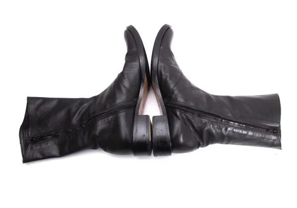 Yohji Yamamoto FEMME Leather Switching Boots K-154574_008