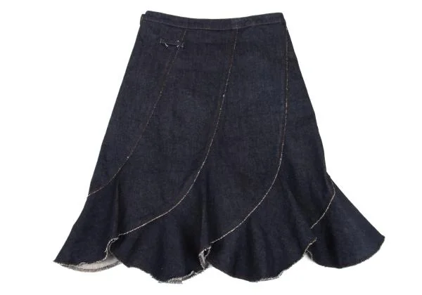 Jean Paul GAULTIER FEMME Stretch Denim Escargot Skirt K-154621_009
