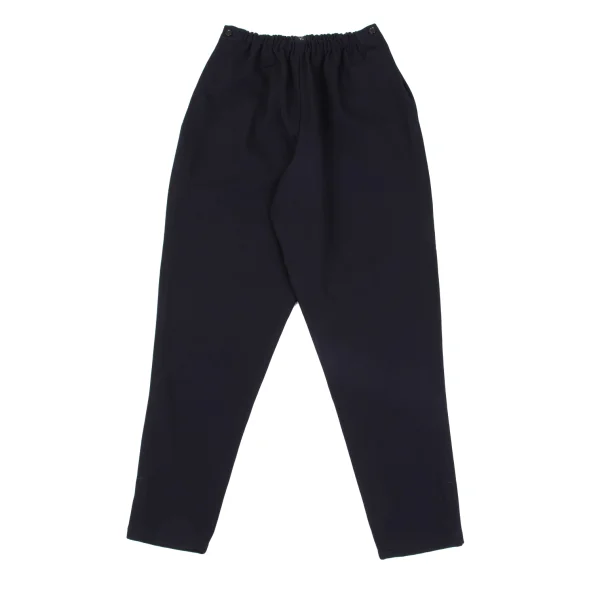 Y's Wool Gaba Hem Button Easy Pants Navy S-M K-154641_001