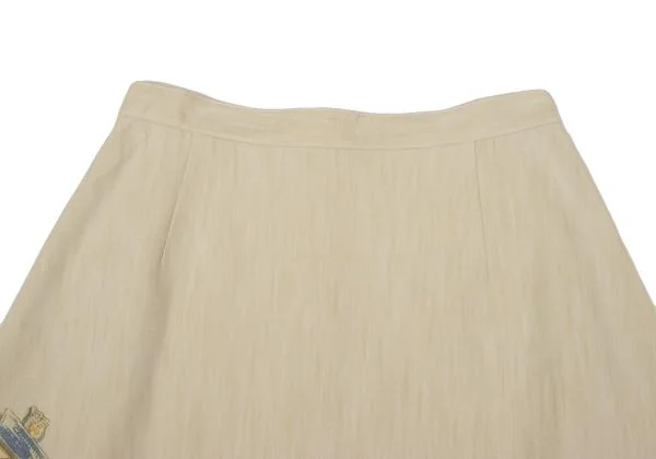 マドモアゼルノンノンMademoiselle NON NON コットンナイロンルート66プリントロングスカート ベージュ他40L K-154752_005