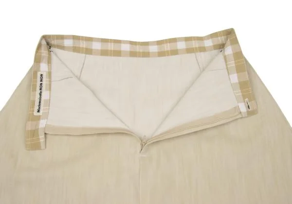 マドモアゼルノンノンMademoiselle NON NON コットンナイロンルート66プリントロングスカート ベージュ他40L K-154752_015