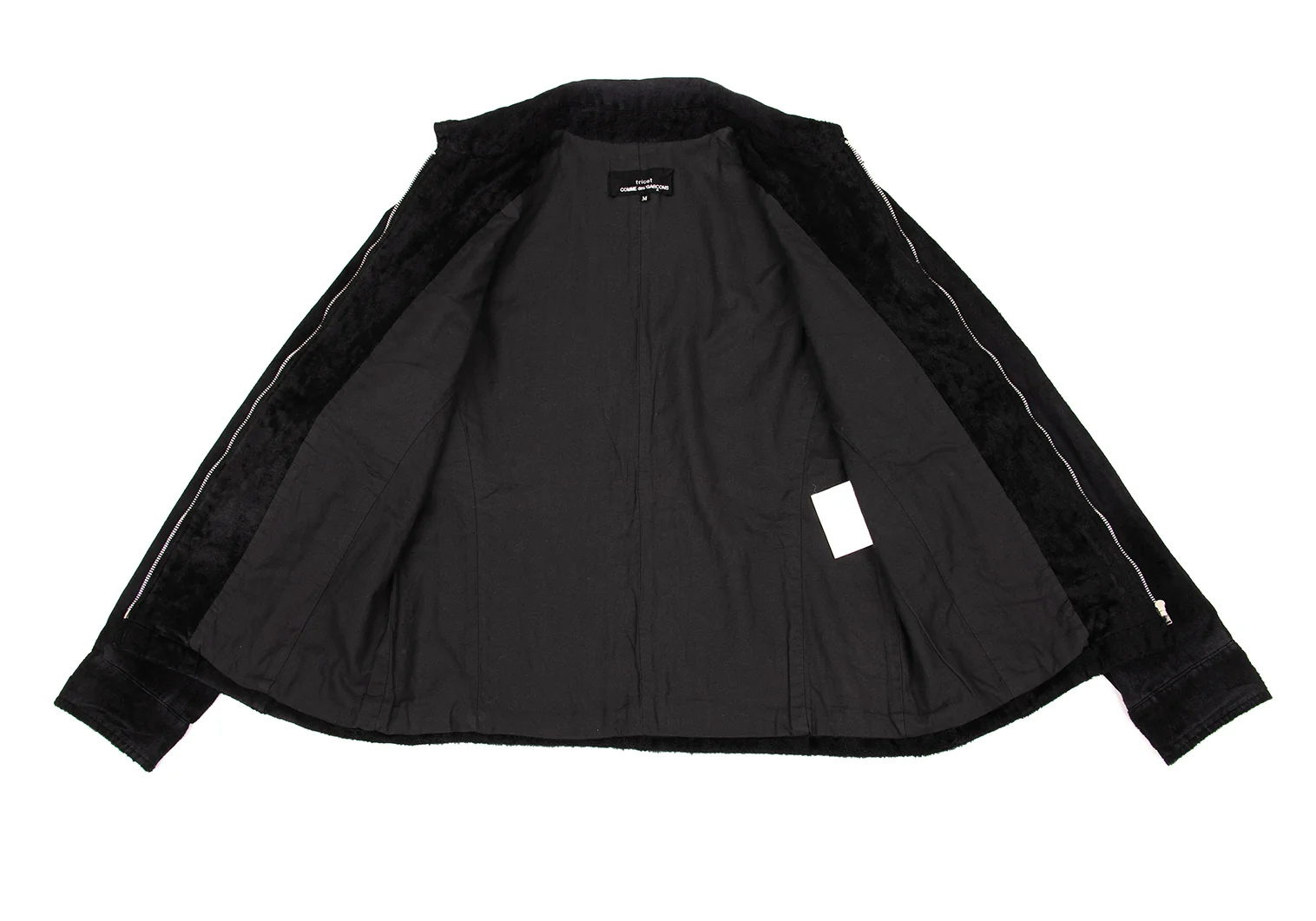 トリココムデギャルソンtricot COMME des GARCONS ベロアジップ