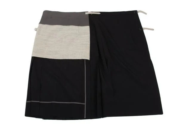 COMME des GARCONS Inside-out Design Pleated Wrap Skirt K-154776_010