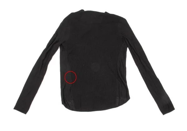 ヘルムートラングHELMUT LANG サイド切替ネックドレープニット