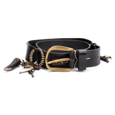 HENRY BEGUELIN Motif Design Leather Belt