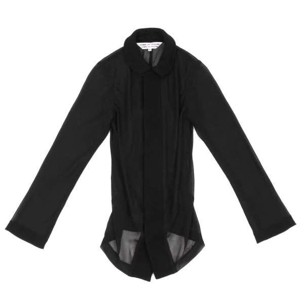 COMME des GARCONS Switching See-through Round Collar Hook Shirt K-154857_002