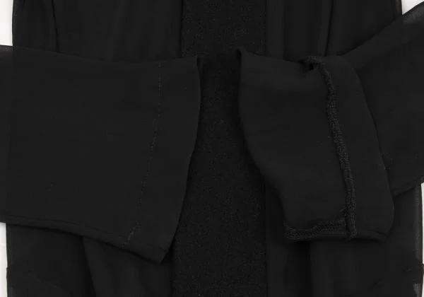 COMME des GARCONS Switching See-through Round Collar Hook Shirt K-154857_006