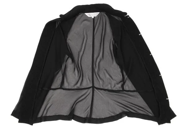 COMME des GARCONS Switching See-through Round Collar Hook Shirt K-154857_009