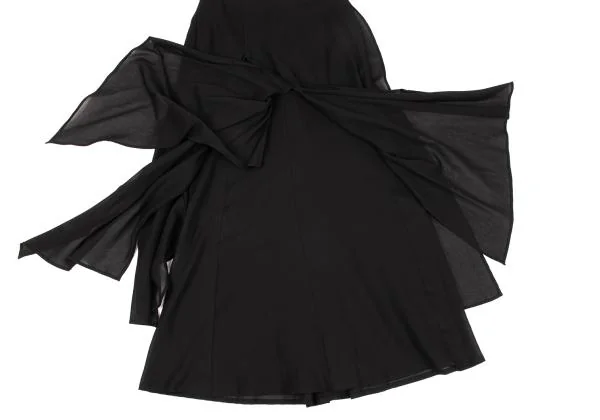 ヨウジヤマモト ファムYohji Yamamoto FEMME コットンスリットレイヤードデザインスカート 黒1 K-154874_007