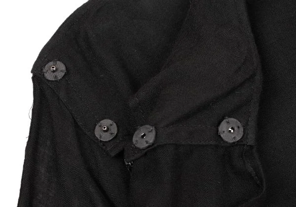 ヨウジヤマモト ファムYohji Yamamoto FEMME レーヨンサイドジップデザインラップスカート 黒1 K-154875_004