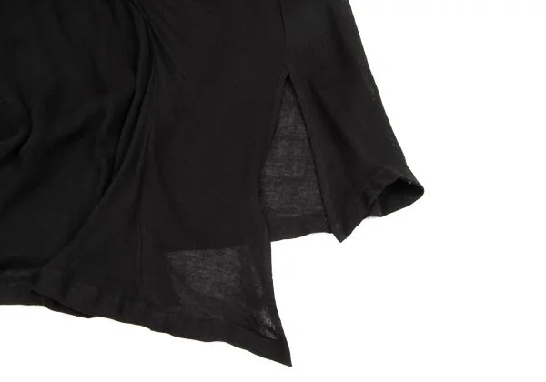 ヨウジヤマモト ファムYohji Yamamoto FEMME レーヨンサイドジップデザインラップスカート 黒1 K-154875_009