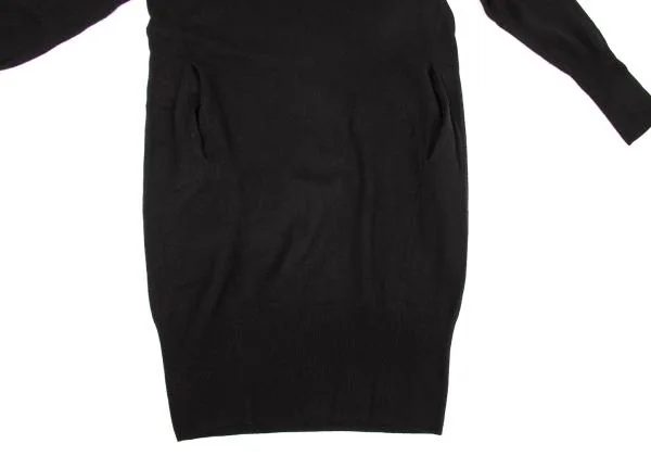 ヴィヴィアンウエストウッド レッドレーベルVivienne Westwood Red Label ウールオーブ刺繍タートルネックニットワンピース 黒00 K-154896_009