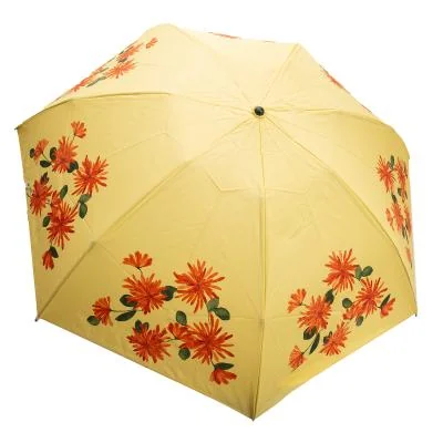 シビラSybilla フローラルプリント折りたたみ傘 黄オレンジ他 (K-154927)