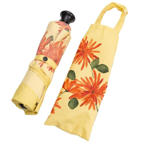 シビラSybilla フローラルプリント折りたたみ傘 黄オレンジ他 K-154927_004