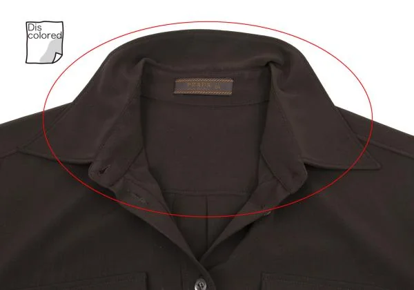 プラダPRADA シルクストレッチブラウス 焦げ茶40 K-154948_005