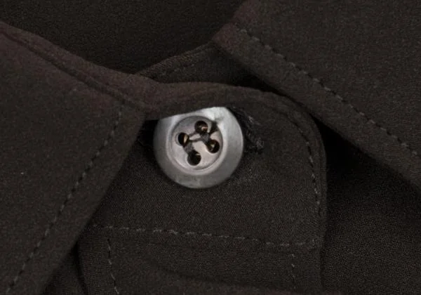 プラダPRADA シルクストレッチブラウス 焦げ茶40 K-154948_006