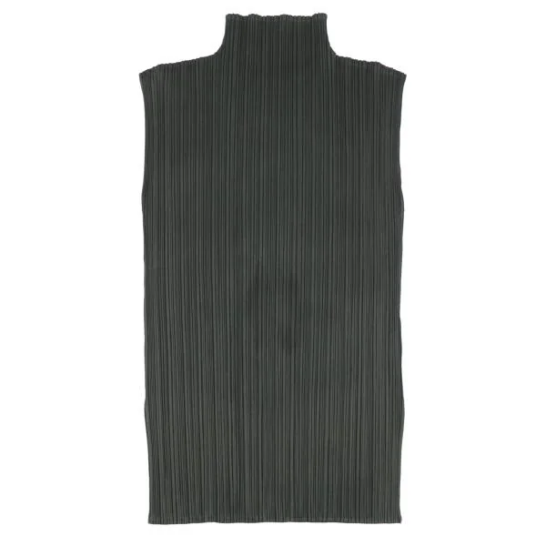 PLEATS PLEASE Pleated High Neck Sleeveless T-shirt K-155087_002