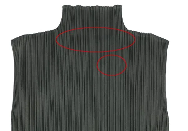PLEATS PLEASE Pleated High Neck Sleeveless T-shirt K-155087_003