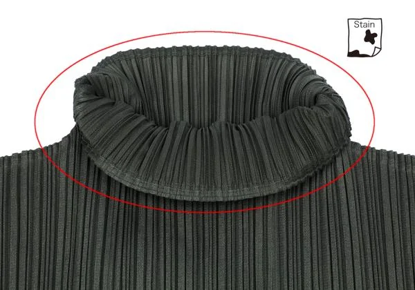 PLEATS PLEASE Pleated High Neck Sleeveless T-shirt K-155087_006